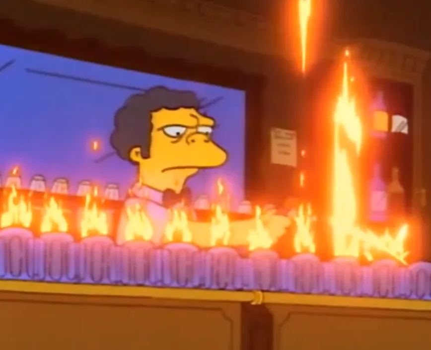 El flameado dе Moe – Temporada 3 Capítulo 10