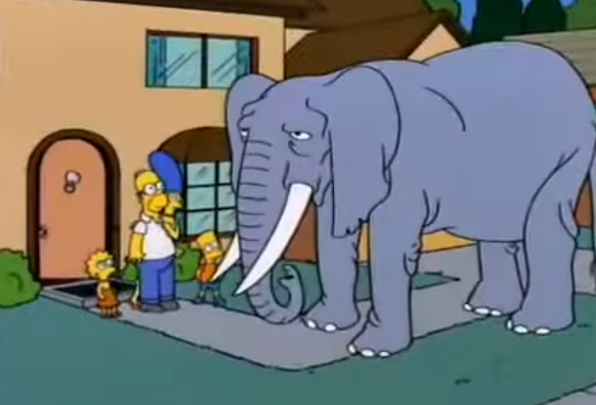 a Bart le regalan un elefante – Temporada 5 Capítulo 17